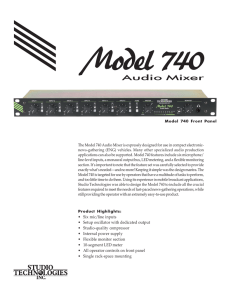 Audio Mixer - Studio Technologies, Inc.