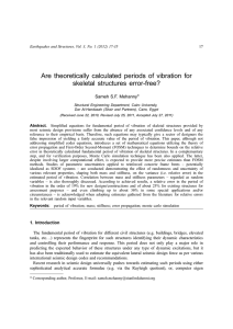 Are theoretically calculated periods of vibration for