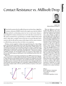 Contact Resistance vs. Millivolt Drop