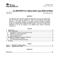 An MSP430F11x1 Sigma-Delta Type Millivolt