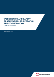 work health and safety consultation, co-operation