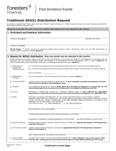 Traditional 403(b) Distribution Request
