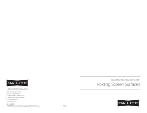 Surface Folding Instructions - Da-Lite