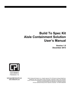 aisle containment build to spec hac pack user manual