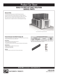 AISLE CONTAINMENT BUILD TO SPEC HAC KIT SERVICE PART