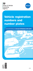 Vehicle registration numbers and number plates