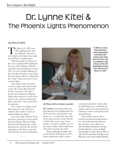 Dr. Lynne Kitei - The Phoenix Lights