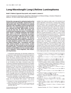 Long-Wavelength Long-Lifetime Luminophores