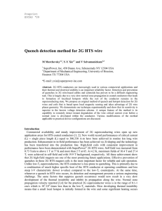 Quench detection method for 2G HTS wire