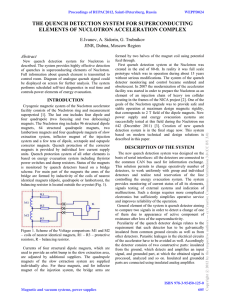 The Quench Detection System for Superconducting Elements of