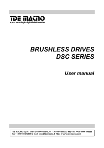 BRUSHLESS DRIVES DSC SERIES