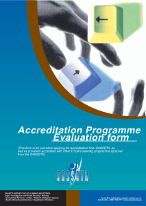 Accreditation Programme Evaluation form