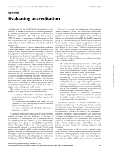 Evaluating accreditation - International Journal for Quality in Health