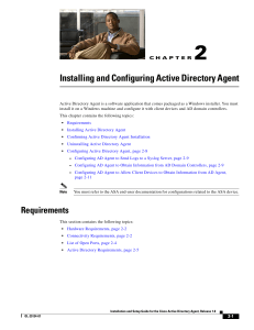 Installing and Configuring Active Directory Agent