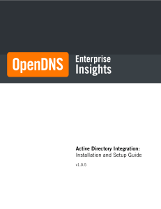 OpenDNS AD Integration Guide v1.0.5