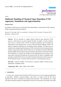 Multiscale Modeling of Chemical Vapor Deposition (CVD) Apparatus