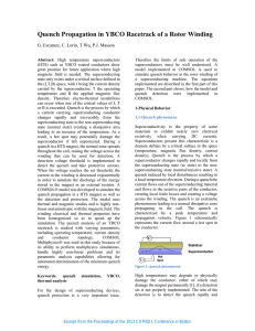 Quench Propagation in YBCO Racetrack of a Rotor Winding