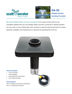 Display Aerator Aerating Fountain