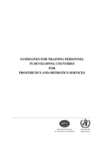 Guidelines for training personnel in developing countries