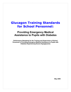 Glucagon Training Standards for School Personnel