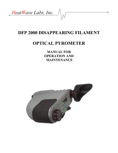 DFP 2000 OPTICAL PYROMETER