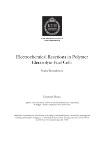 Electrochemical Reactions in Polymer Electrolyte Fuel Cells