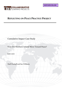 HOW HAS NORTHERN IRELAND MOVED TOWARD PEACE
