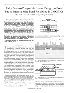 Fully process-compatible layout design on bond pad to improve wire