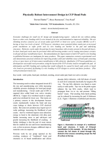 Physically Robust Interconnect Design in CUP Bond Pads