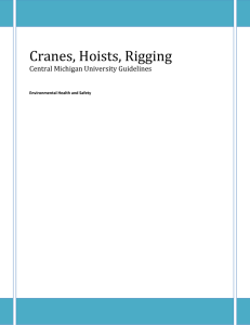 Cranes, Hoists, Rigging - Central Michigan University