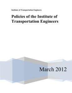 Policies of the Institute of Transportation Engineers