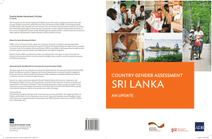 Country Gender Assessment, Sri Lanka: An Update