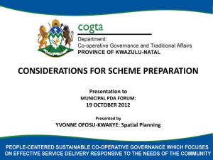 CONSIDERATIONS FOR SCHEME PREPARATION
