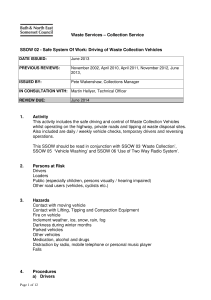 Driving of Waste Collection Vehicles