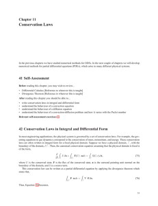 Conservation Laws