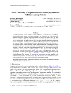 On the Consistency of Output Code Based Learning Algorithms for