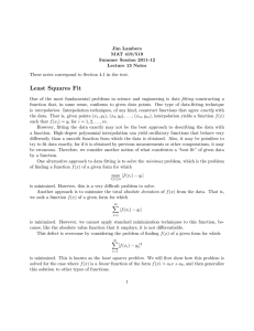 Least Squares Fit