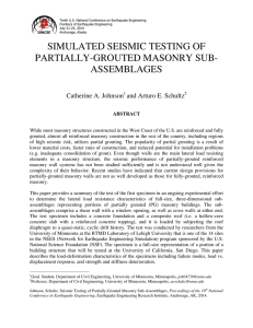 SIMULATED SEISMIC TESTING OF PARTIALLY