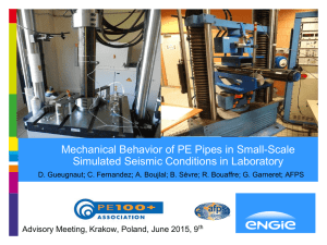 Mechanical Behavior of PE Pipes in Small