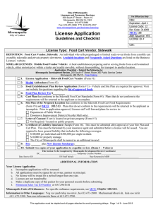 License Application - City of Minneapolis