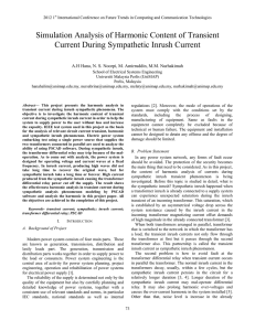 Simulation Analysis of Harmonic Content of Transient Current