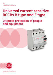 Universal current sensitive RCCBs B type and F type
