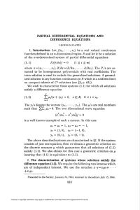 PARTIAL DIFFERENTIAL EQUATIONS AND DIFFERENCE