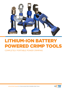 lithium-ion battery powered crimp tools