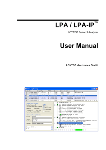 LPA/LPA-IP User Manual - Calon Associates Limited
