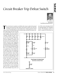 Circuit Breaker Trip Defeat Switch