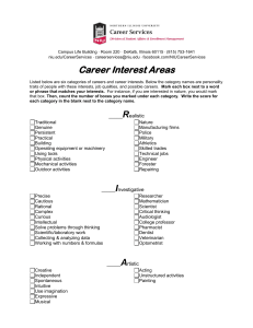 Career Interest Areas