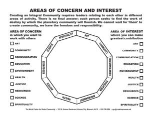areas interest and concern