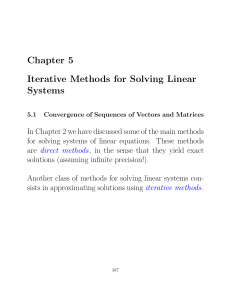 Chapter 5 Iterative Methods for Solving Linear Systems