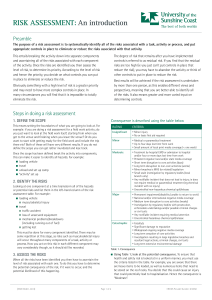Risk Assessment - An Introduction (PDF 366KB)